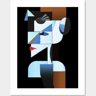 Cubist Abstract Woman Illustration Posters and Art